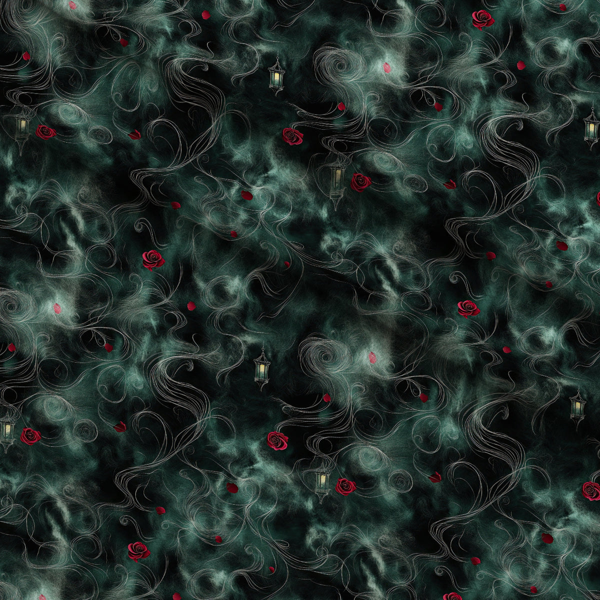Gothic Fairytale Pattern 21 Minky Fabric — plush minky folded close-up preview (mv-minky-v1:lying)