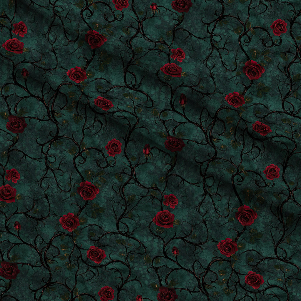 Gothic Fairytale Pattern 26 Minky Fabric — plush minky folded close-up preview (mv-minky-v1:lying)