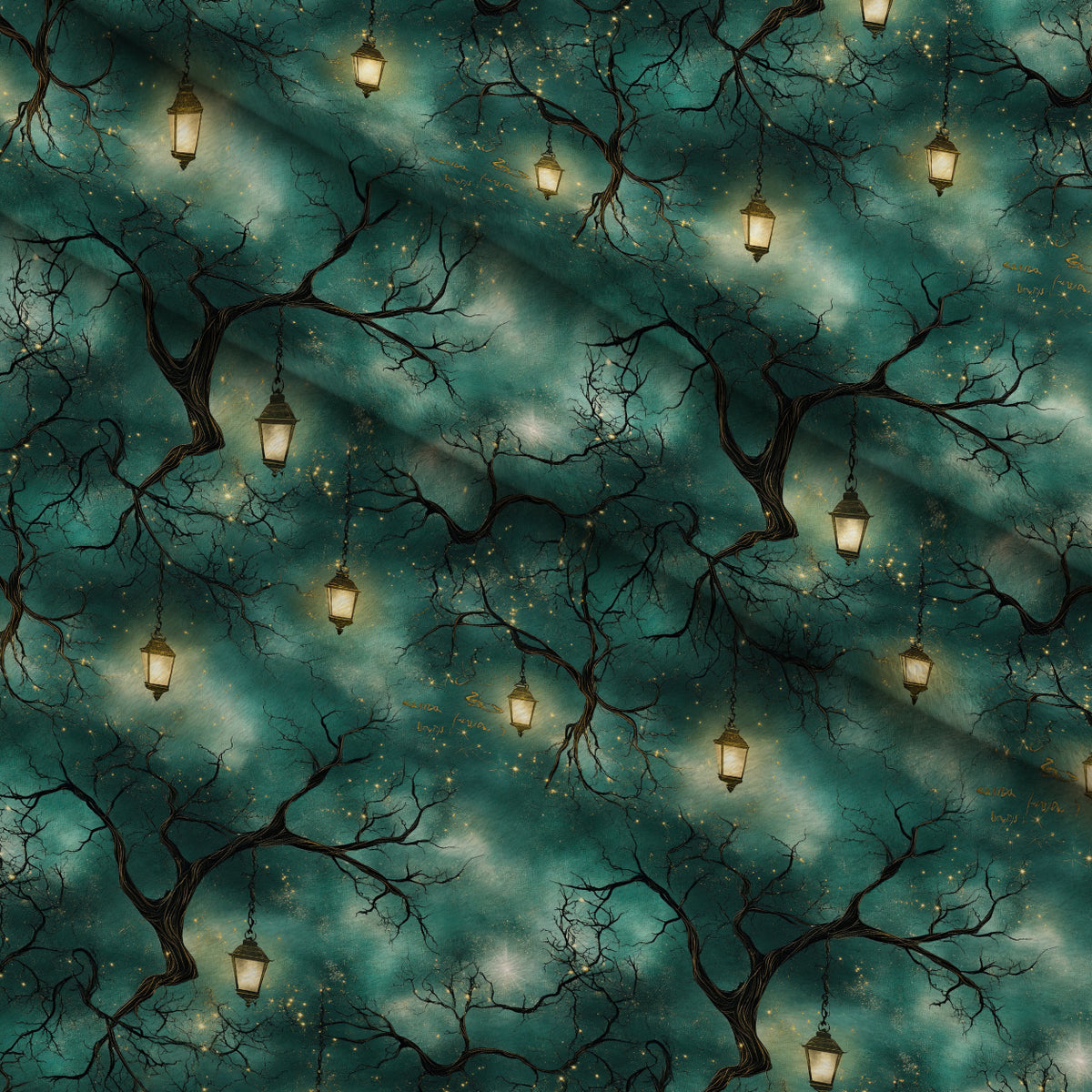 Gothic Fairytale Pattern 34 Minky Fabric — plush minky folded close-up preview (mv-minky-v1:lying)