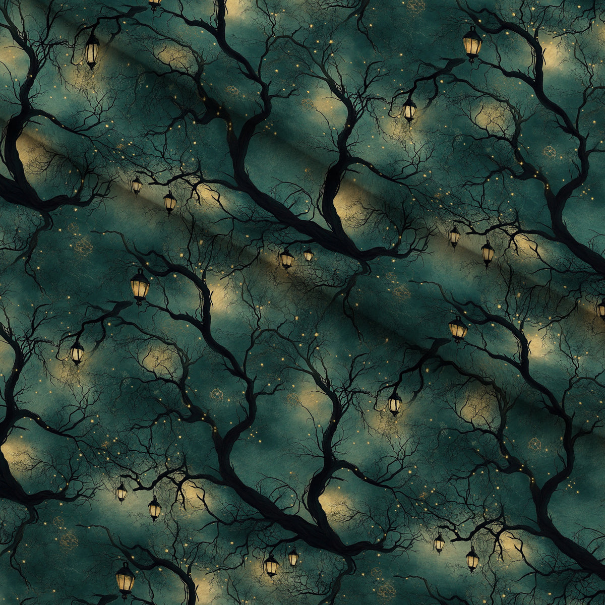 Gothic Fairytale Pattern 36 Minky Fabric — plush minky folded close-up preview (mv-minky-v1:lying)