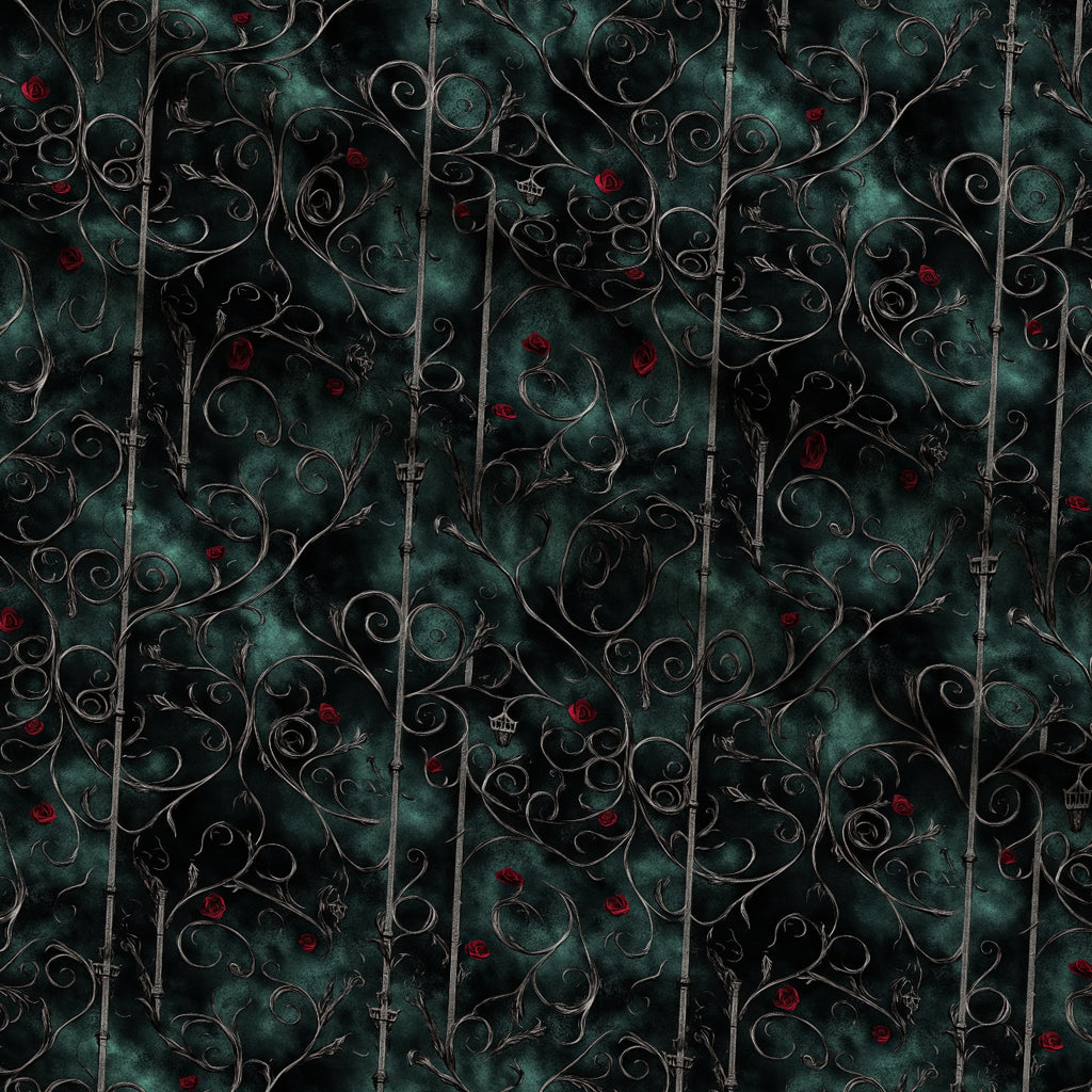 Gothic Fairytale Pattern 38 Minky Fabric — plush minky folded close-up preview (mv-minky-v1:lying)