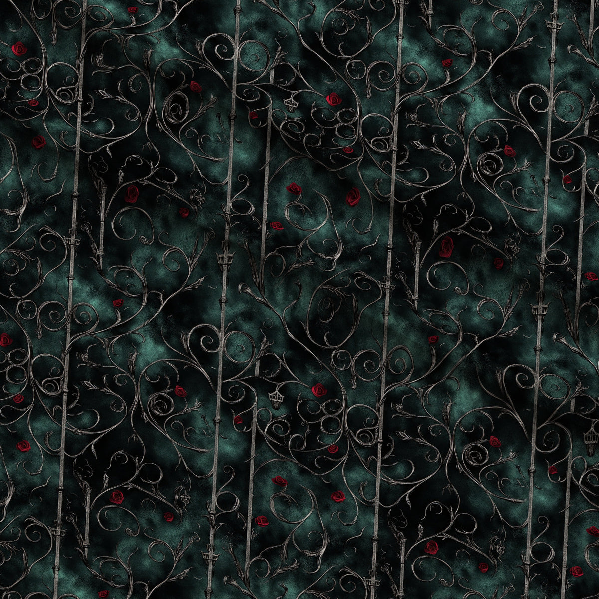 Gothic Fairytale Pattern 38 Minky Fabric — plush minky folded close-up preview (mv-minky-v1:lying)