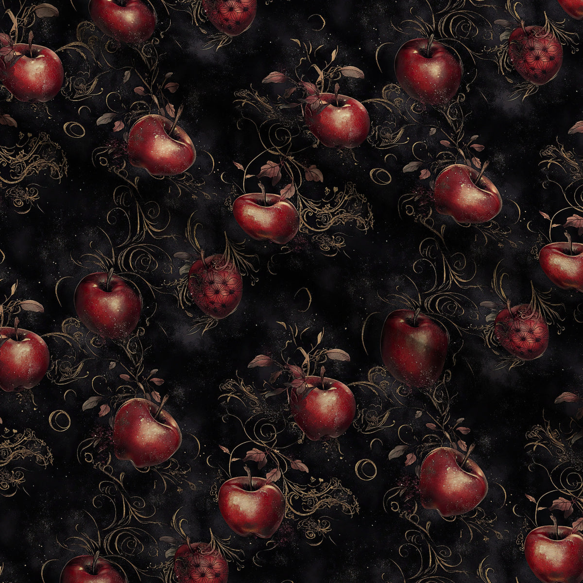 Gothic Fairytale Pattern 39 Minky Fabric — plush minky folded close-up preview (mv-minky-v1:lying)