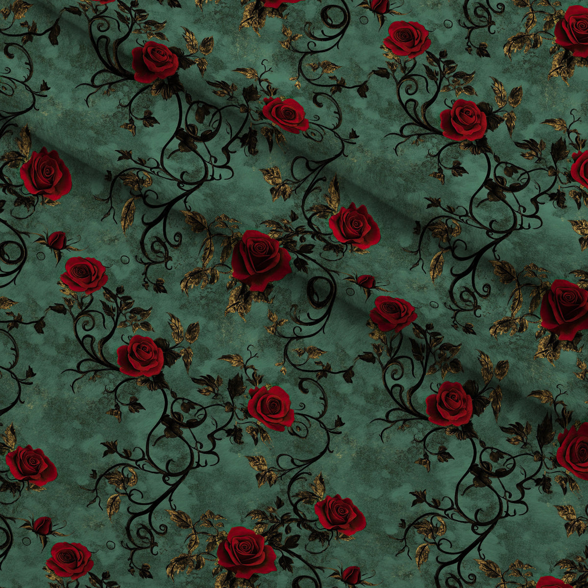 Gothic Fairytale Pattern 40 Minky Fabric — plush minky folded close-up preview (mv-minky-v1:lying)