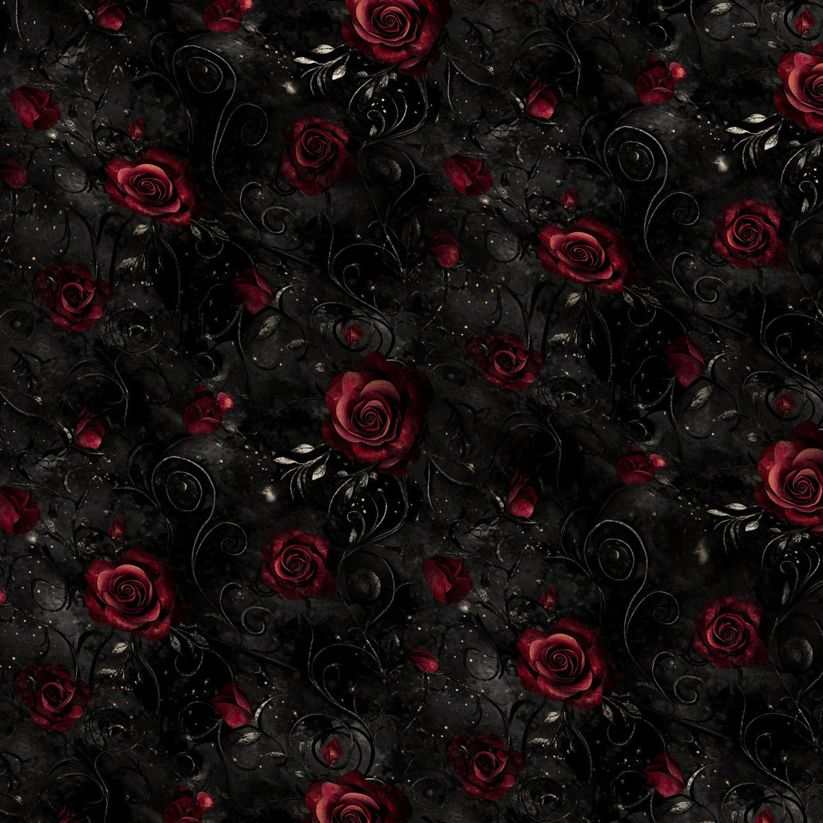 Gothic Fairytale Pattern 50 Minky Fabric — plush minky folded close-up preview (mv-minky-v1:lying)