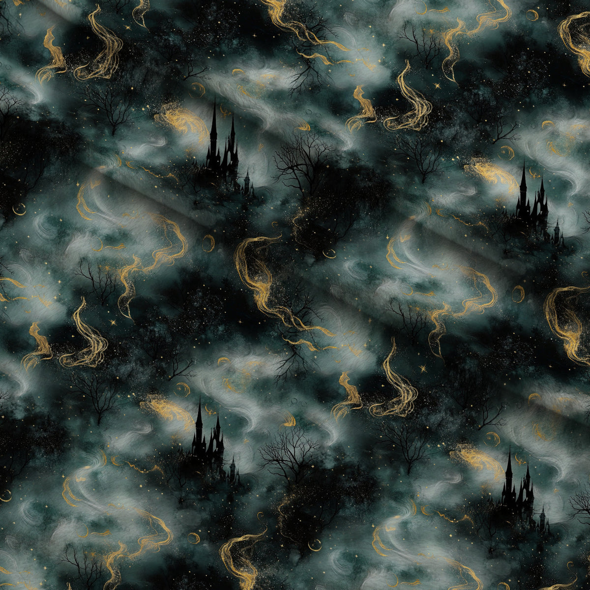 Gothic Fairytale Pattern 51 Minky Fabric — plush minky folded close-up preview (mv-minky-v1:lying)