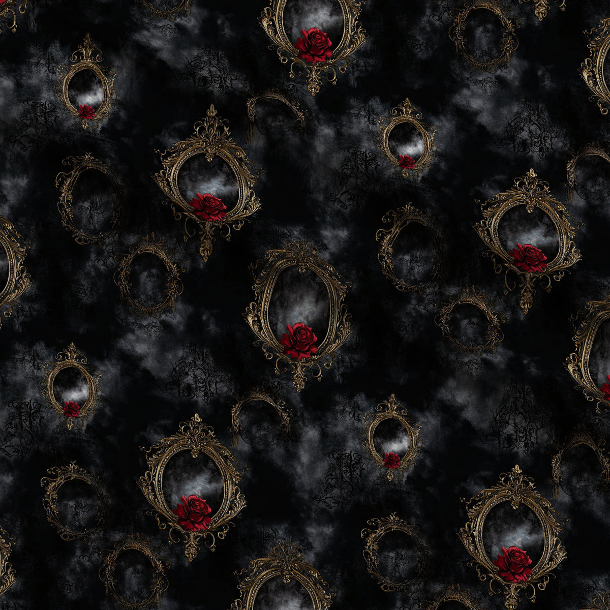 Gothic Fairytale Pattern 63 Minky Fabric — plush minky folded close-up preview (mv-minky-v1:lying)