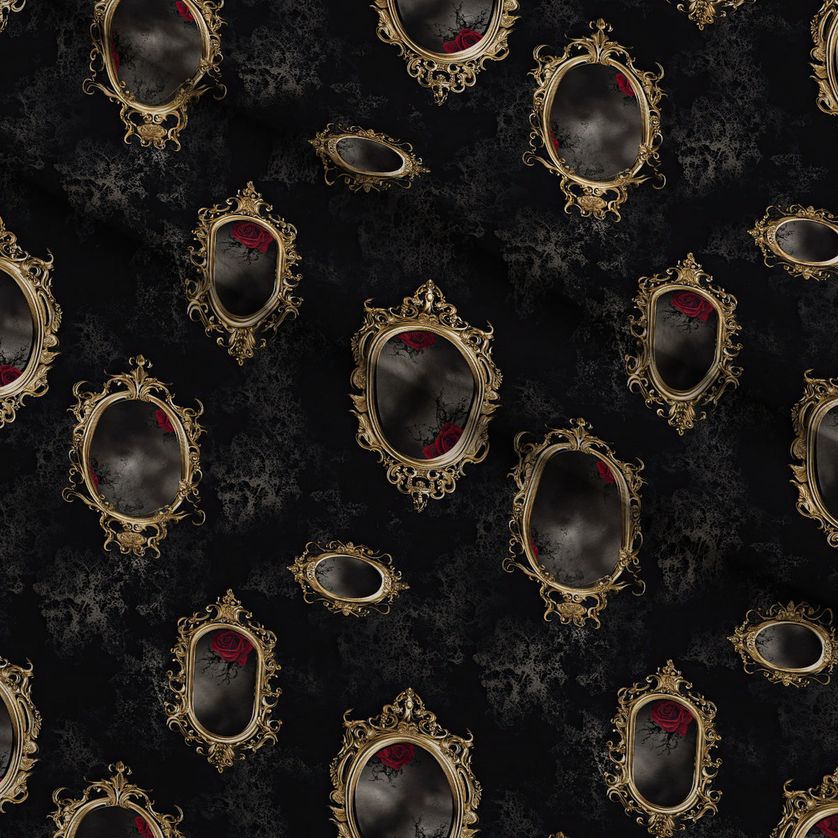 Gothic Fairytale Pattern 64 Minky Fabric — plush minky folded close-up preview (mv-minky-v1:lying)