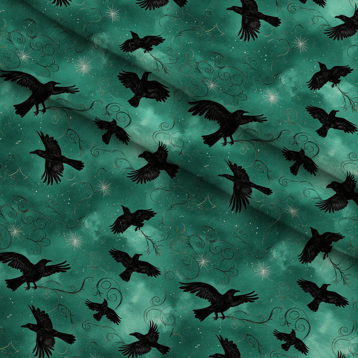 Gothic Fairytale Pattern 9 Minky Fabric — plush minky folded close-up preview (mv-minky-v1:lying)