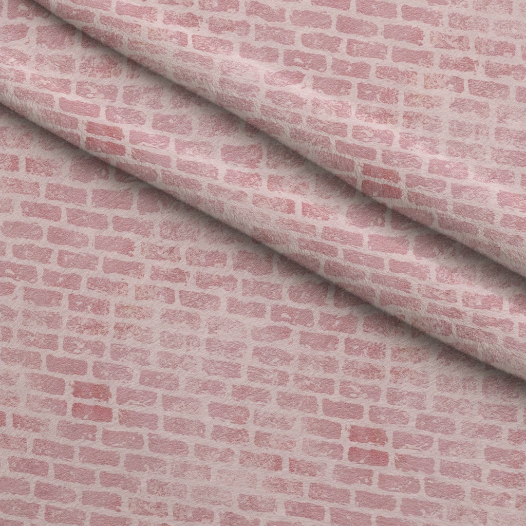 Grunge Brick Wall Pattern 17 Minky Fabric — plush minky folded close-up preview (mv-minky-v1:lying)