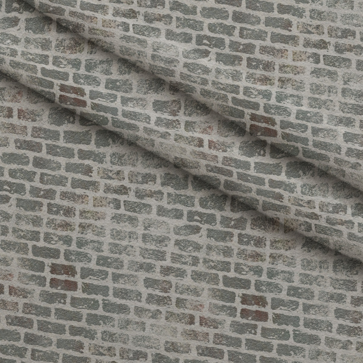 Grunge Brick Wall Pattern 2 Minky Fabric — plush minky folded close-up preview (mv-minky-v1:lying)