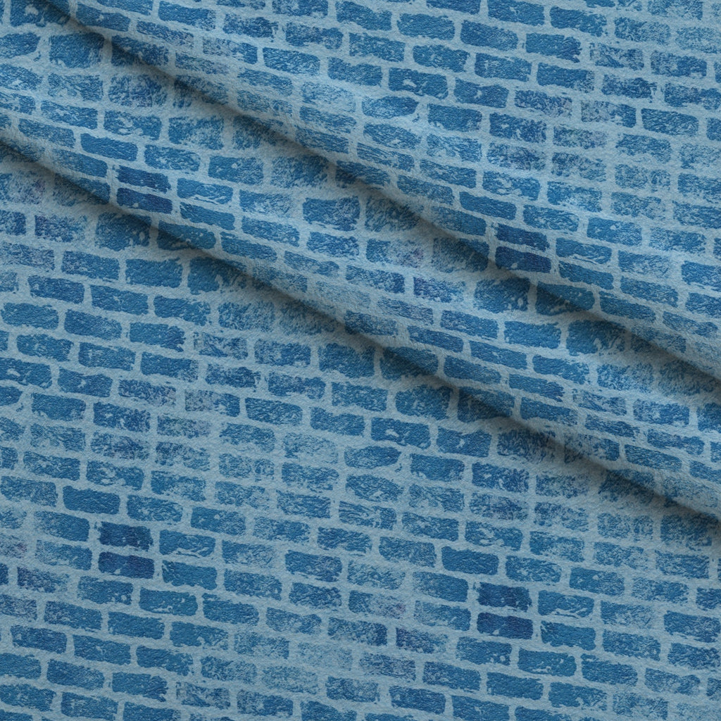 Grunge Brick Wall Pattern 25 Minky Fabric — plush minky folded close-up preview (mv-minky-v1:lying)