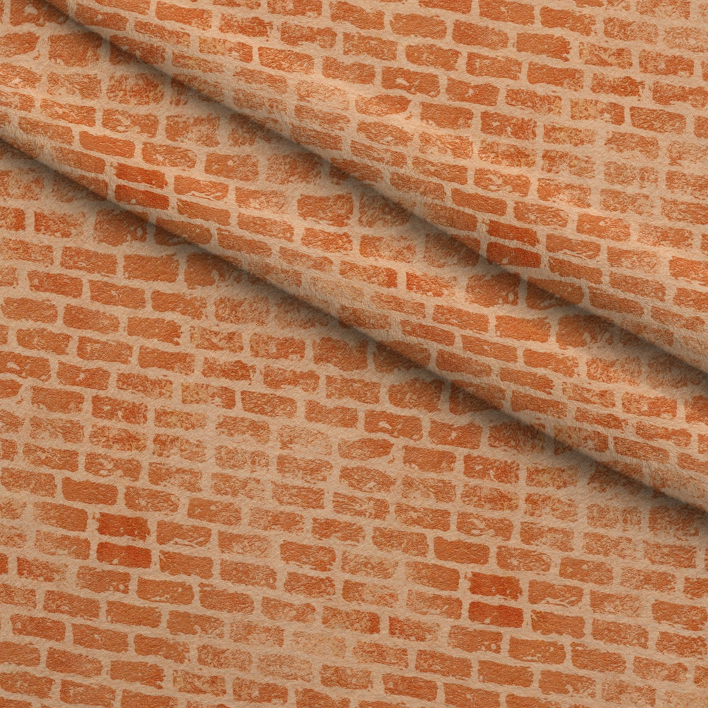 Grunge Brick Wall Pattern 9 Minky Fabric — plush minky folded close-up preview (mv-minky-v1:lying)