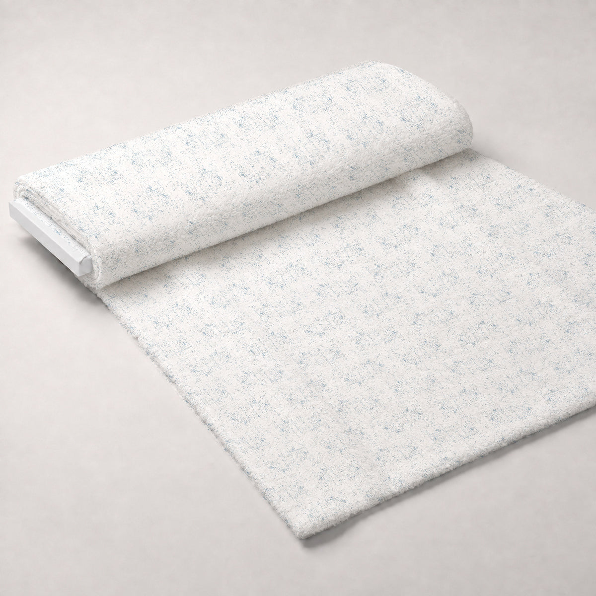 Grunge Spindle on White Minky Fabric — plush minky unrolled bolt preview (mv-minky-v1:bolt)