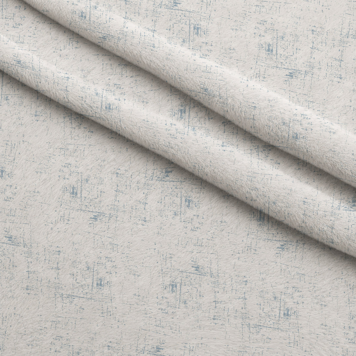 Grunge Spindle on White Minky Fabric — plush minky folded close-up preview (mv-minky-v1:lying)