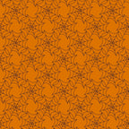 orange, burnt orange, spider webs, web pattern, geometric design, halloween theme, spooky pattern, autumn colors,, fabric panel, repeating motif, seasonal fabric, gothic style, intricate webs, halloween decor, orange background, web graphics, fall themed, halloween quilting, decorative pattern