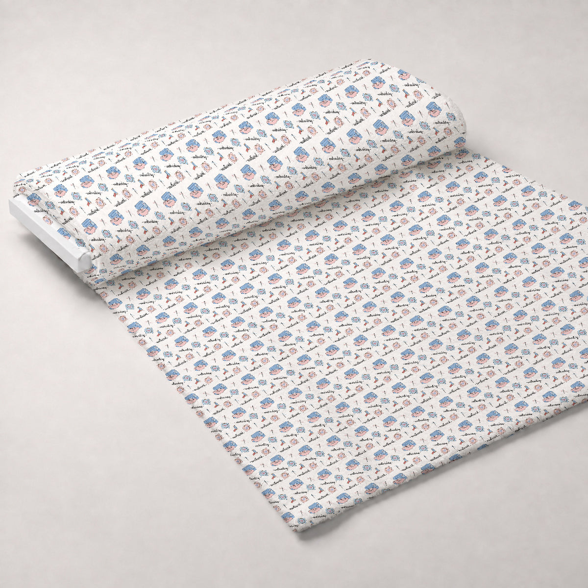 Hand and Machine Embroidery Pattern 1 Minky Fabric — plush minky unrolled bolt preview (mv-minky-v1:bolt)