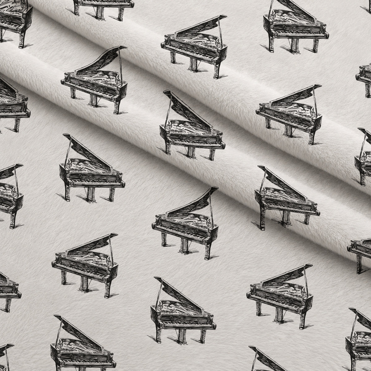 Hand Sketched Pianos Minky Fabric — plush minky folded close-up preview (mv-minky-v1:lying)