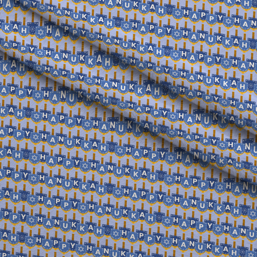 Hanukkah Gifts Pattern 8 Blue Minky Fabric — plush minky folded close-up preview (mv-minky-v1:lying)