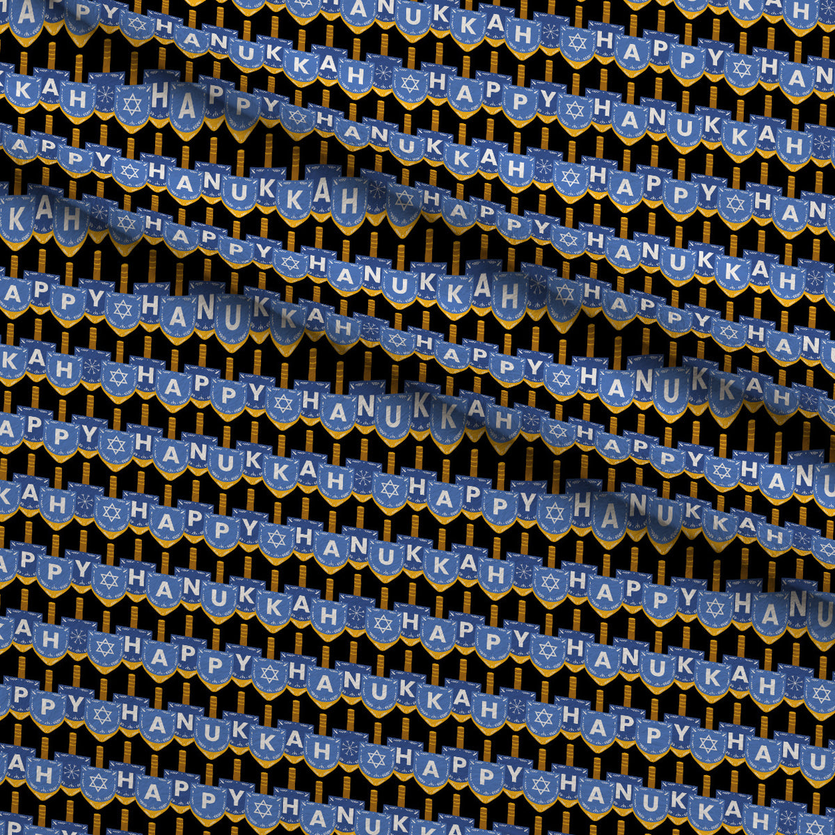Hanukkah Gifts Pattern 8 Minky Fabric — plush minky folded close-up preview (mv-minky-v1:lying)