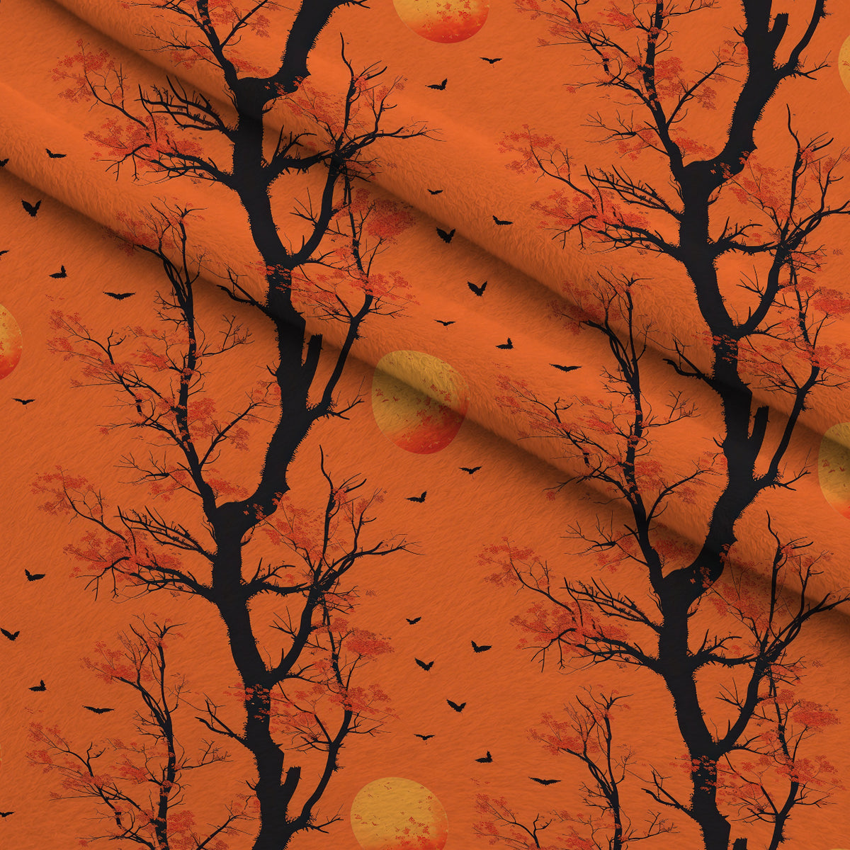 Harvest Moon Branches Pattern 10 Minky Fabric — plush minky folded close-up preview (mv-minky-v1:lying)