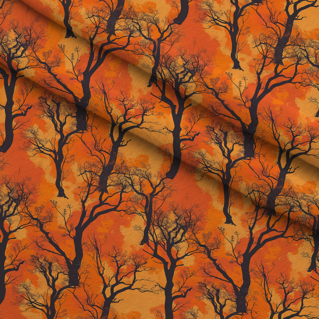 Harvest Moon Branches Pattern 2 Minky Fabric — plush minky folded close-up preview (mv-minky-v1:lying)