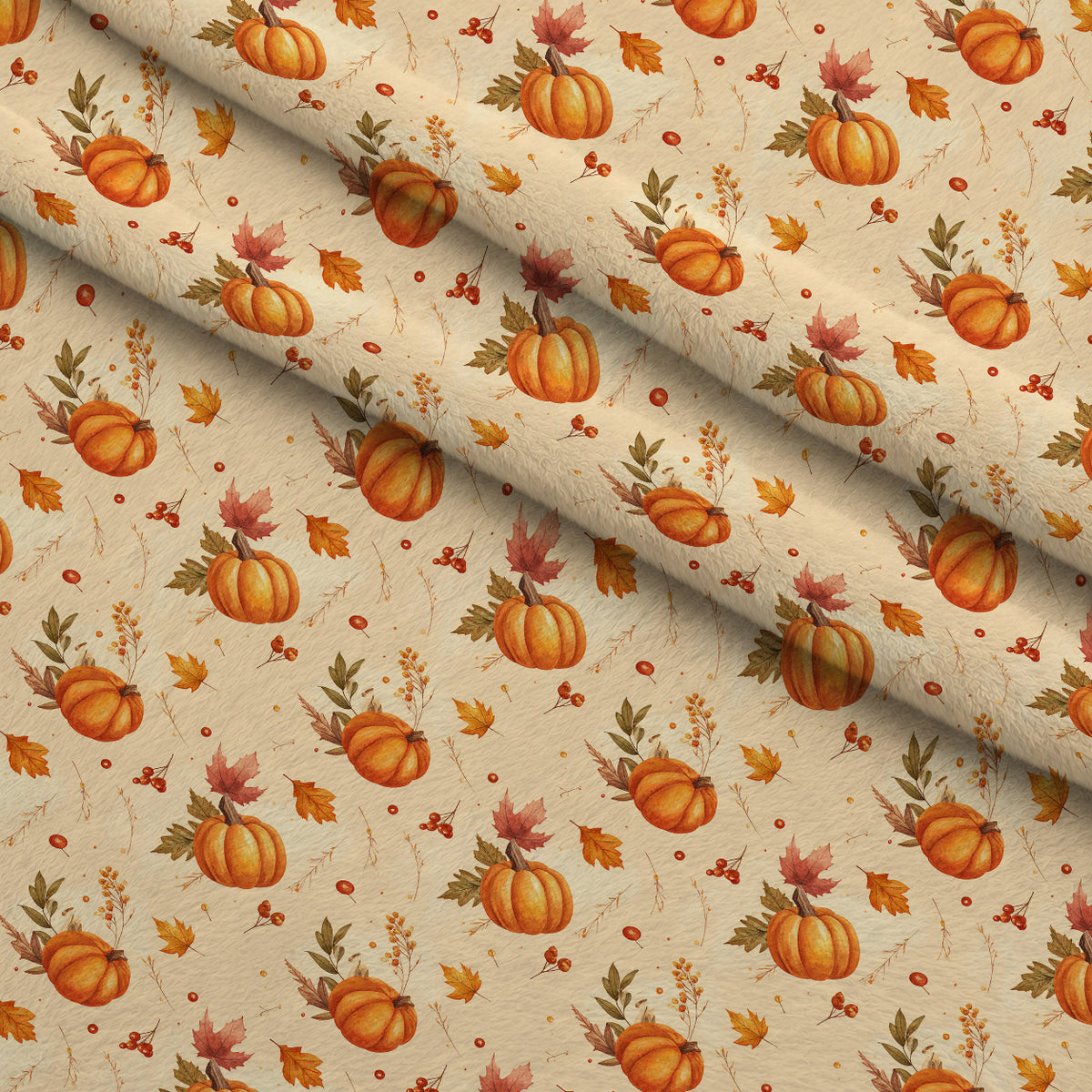 Harvest Moon Meadow Pattern 10 Minky Fabric — plush minky folded close-up preview (mv-minky-v1:lying)
