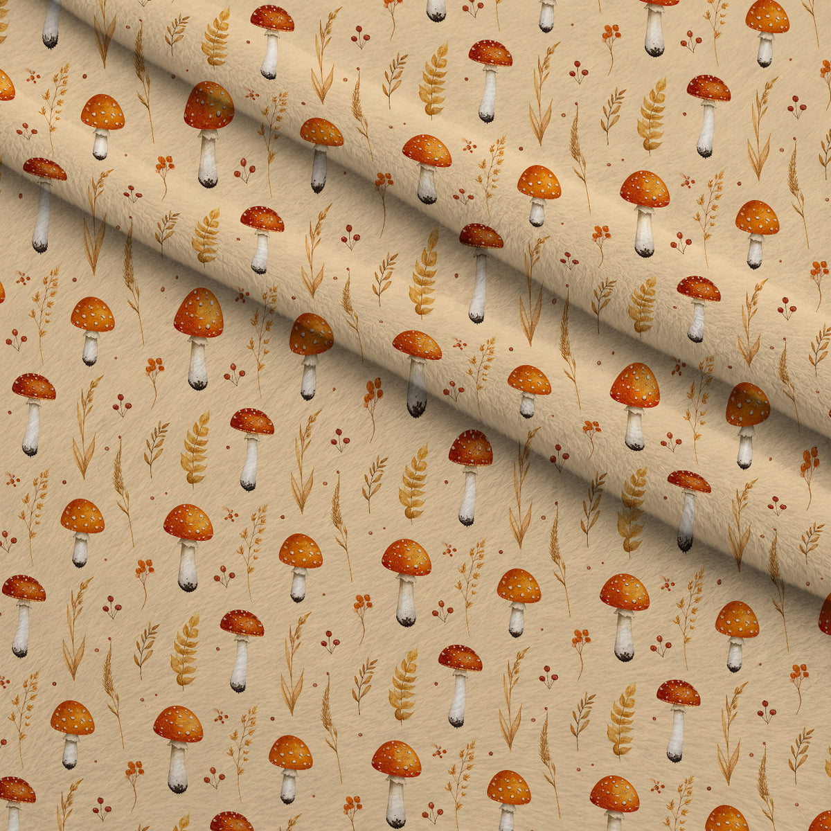 Harvest Moon Meadow Pattern 13 Minky Fabric — plush minky folded close-up preview (mv-minky-v1:lying)