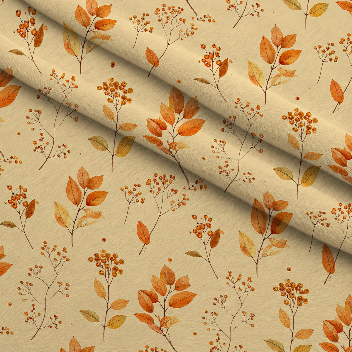 Harvest Moon Meadow Pattern 19 Minky Fabric — plush minky folded close-up preview (mv-minky-v1:lying)