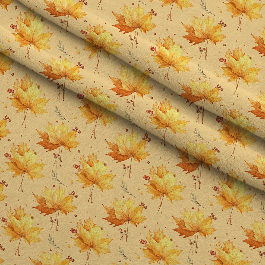 Harvest Moon Meadow Pattern 2 Minky Fabric — plush minky folded close-up preview (mv-minky-v1:lying)