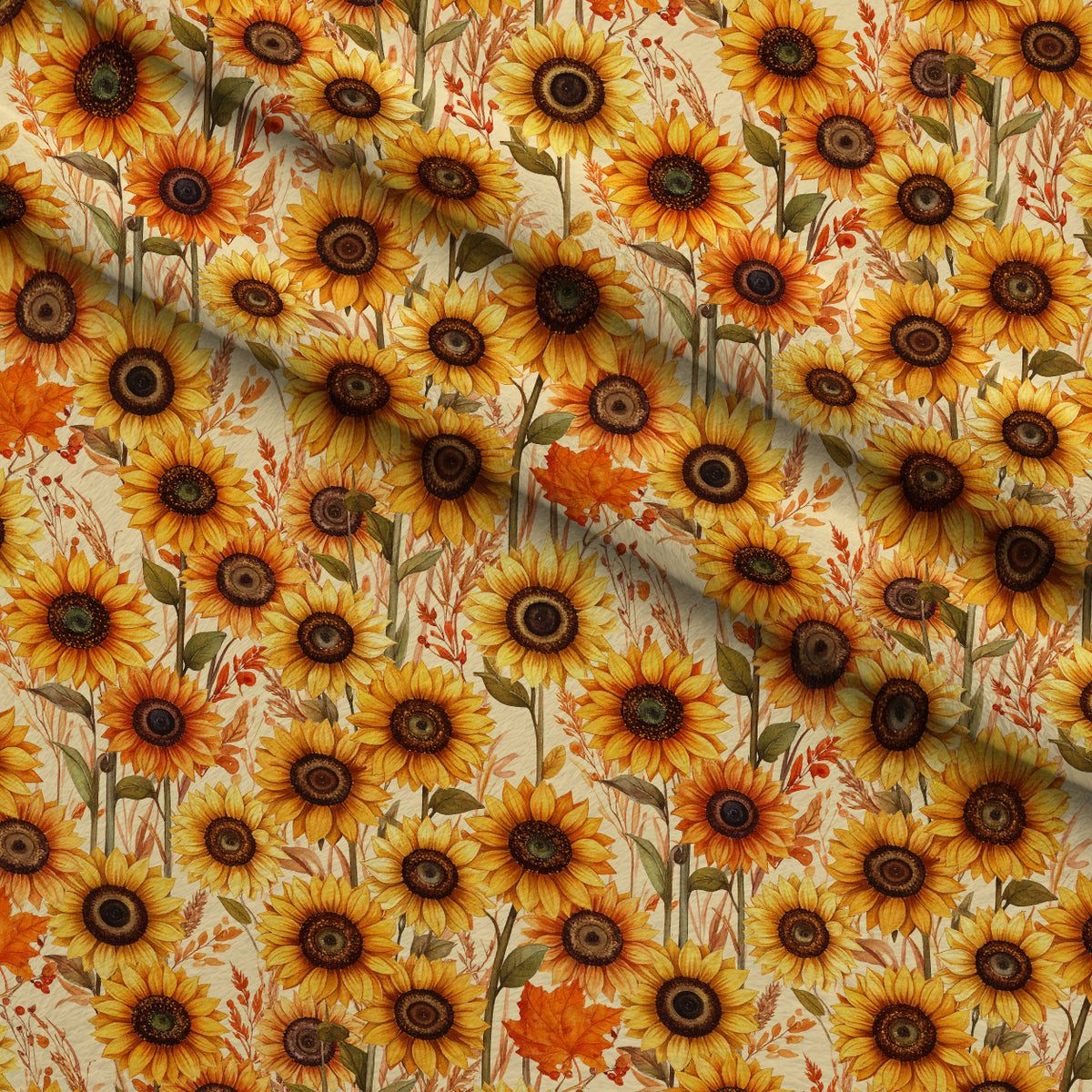 Harvest Moon Meadow Pattern 3 Minky Fabric — plush minky folded close-up preview (mv-minky-v1:lying)
