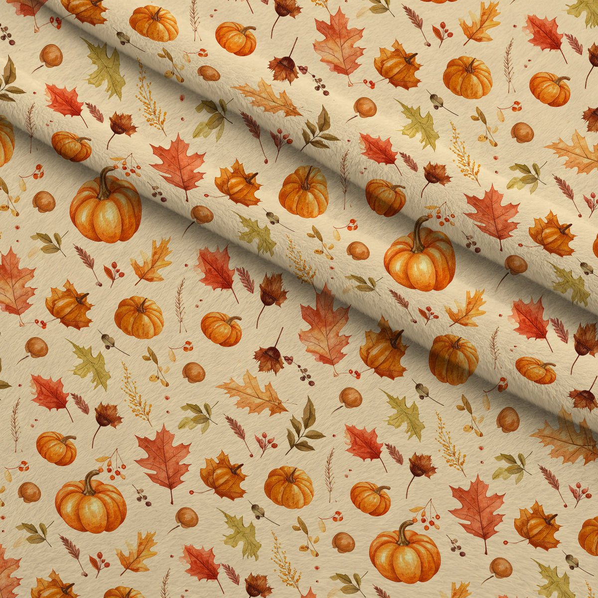 Harvest Moon Meadow Pattern 9 Minky Fabric — plush minky folded close-up preview (mv-minky-v1:lying)
