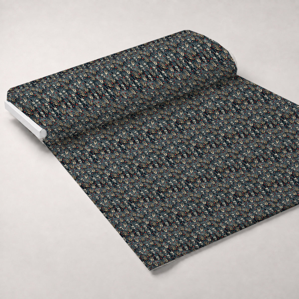 Heavy Metal Pattern 3 Minky Fabric — plush minky unrolled bolt preview (mv-minky-v1:bolt)