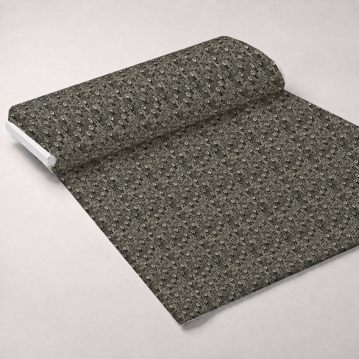 Heavy Metal Pattern 6 Minky Fabric — plush minky unrolled bolt preview (mv-minky-v1:bolt)