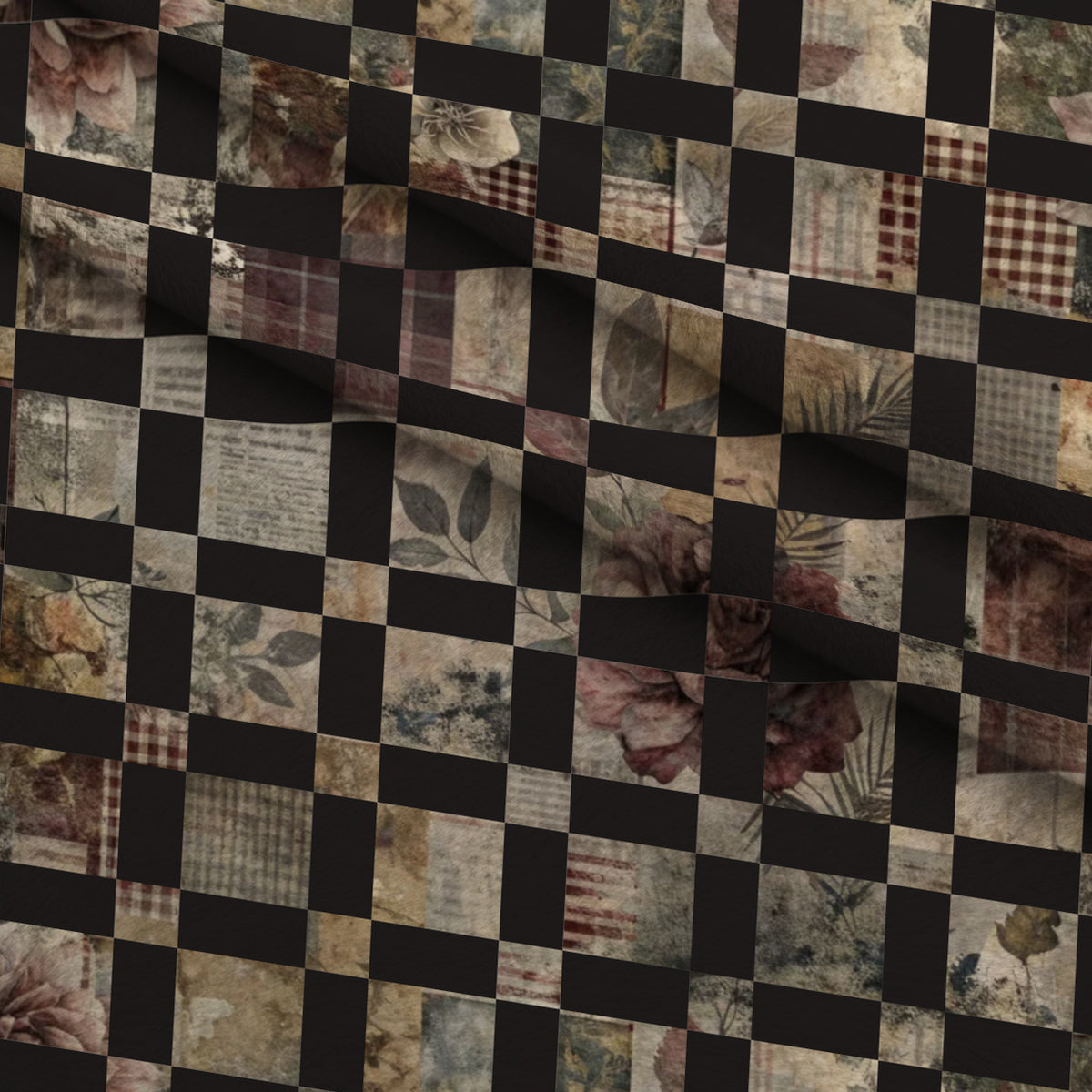 Heirloom Collage Pattern 18 Minky Fabric — plush minky folded close-up preview (mv-minky-v1:lying)
