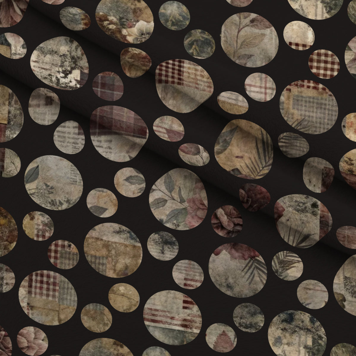 Heirloom Collage Pattern 22 Minky Fabric — plush minky folded close-up preview (mv-minky-v1:lying)