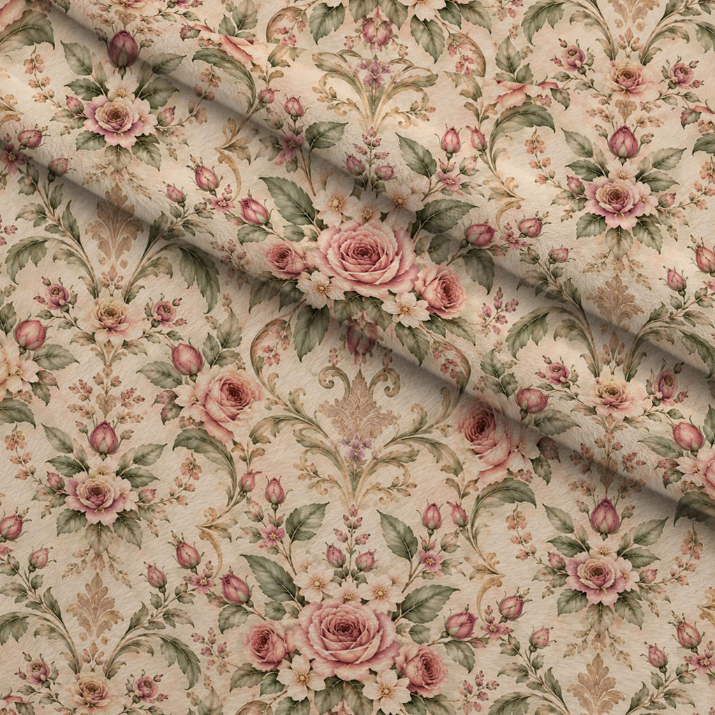 Heirloom Rose Conservatory Pattern 10 Minky Fabric — plush minky folded close-up preview (mv-minky-v1:lying)
