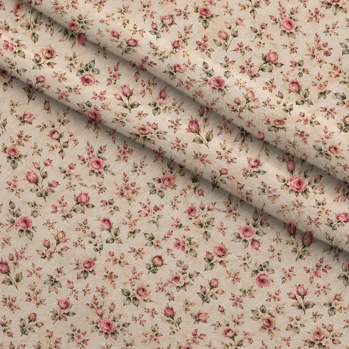 Heirloom Rose Conservatory Pattern 2 Minky Fabric — plush minky folded close-up preview (mv-minky-v1:lying)