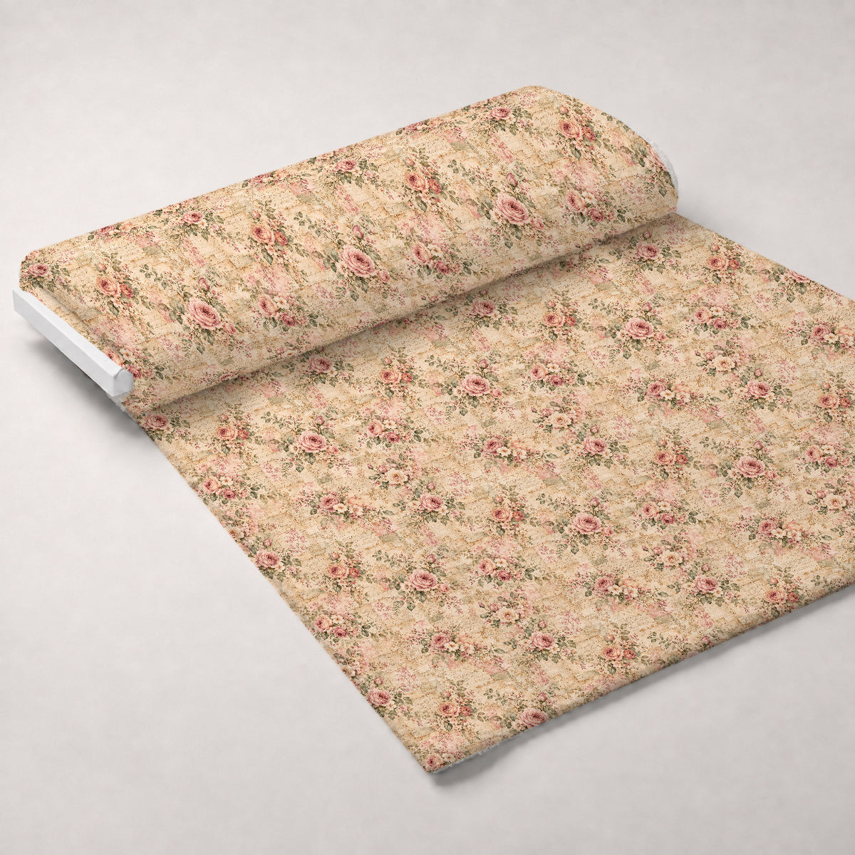 Heirloom Rose Conservatory Pattern 4 Minky Fabric — plush minky unrolled bolt preview (mv-minky-v1:bolt)