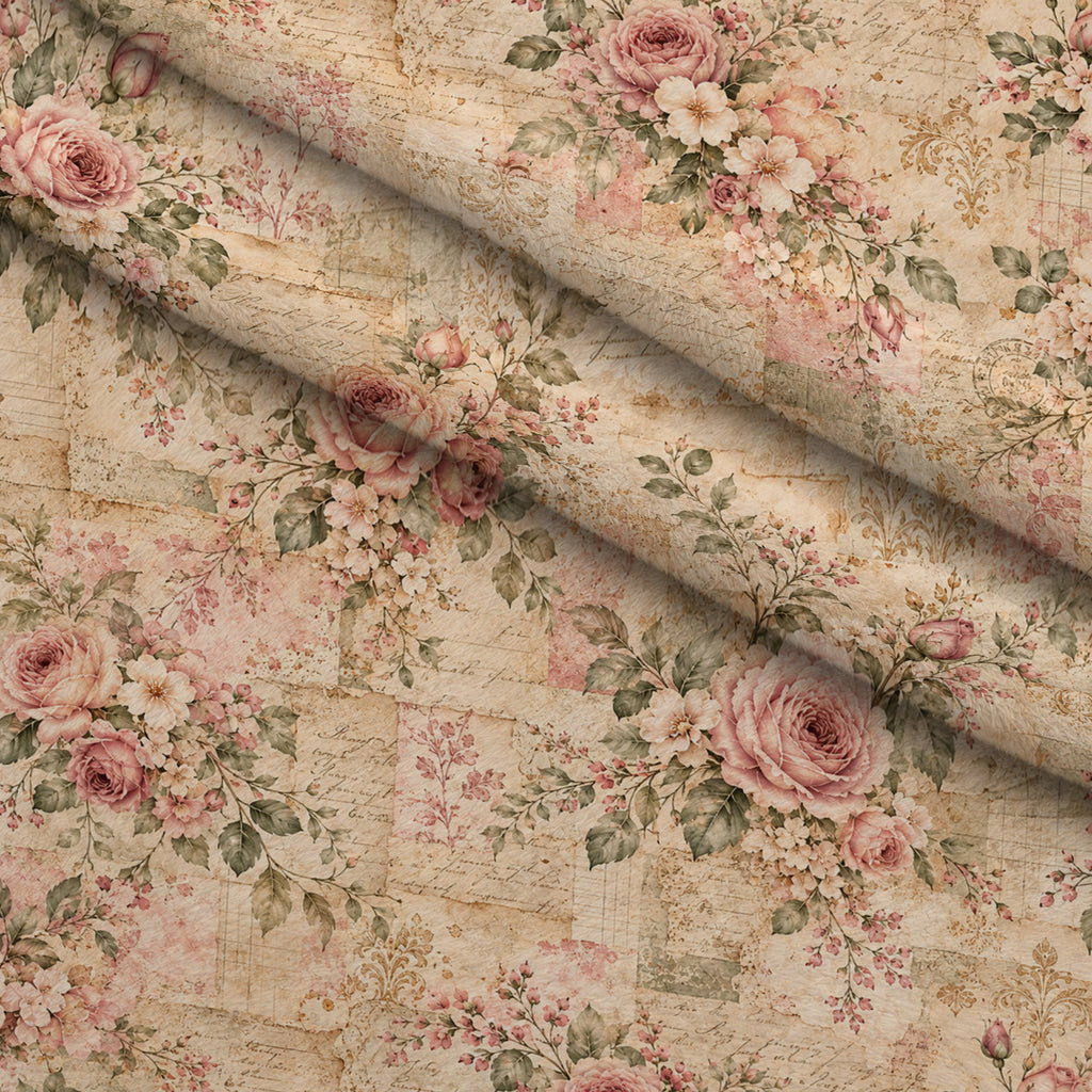 Heirloom Rose Conservatory Pattern 4 Minky Fabric — plush minky folded close-up preview (mv-minky-v1:lying)