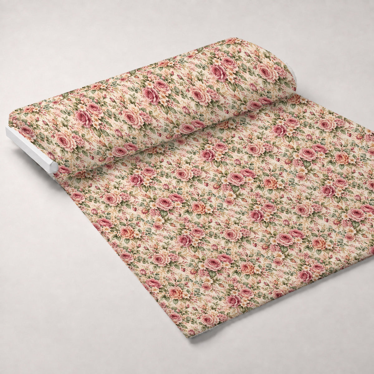Heirloom Rose Conservatory Pattern 7 Minky Fabric — plush minky unrolled bolt preview (mv-minky-v1:bolt)