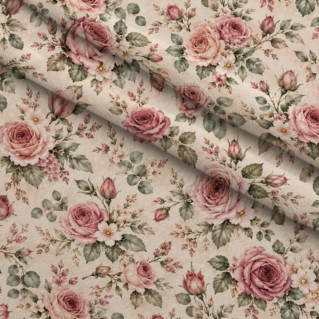 Heirloom Rose Conservatory Pattern 8 Minky Fabric — plush minky folded close-up preview (mv-minky-v1:lying)