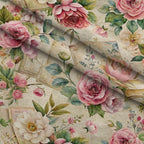 Heirloom Rose Letters Pattern 10 Minky Fabric — plush minky folded close-up preview (mv-minky-v1:lying)