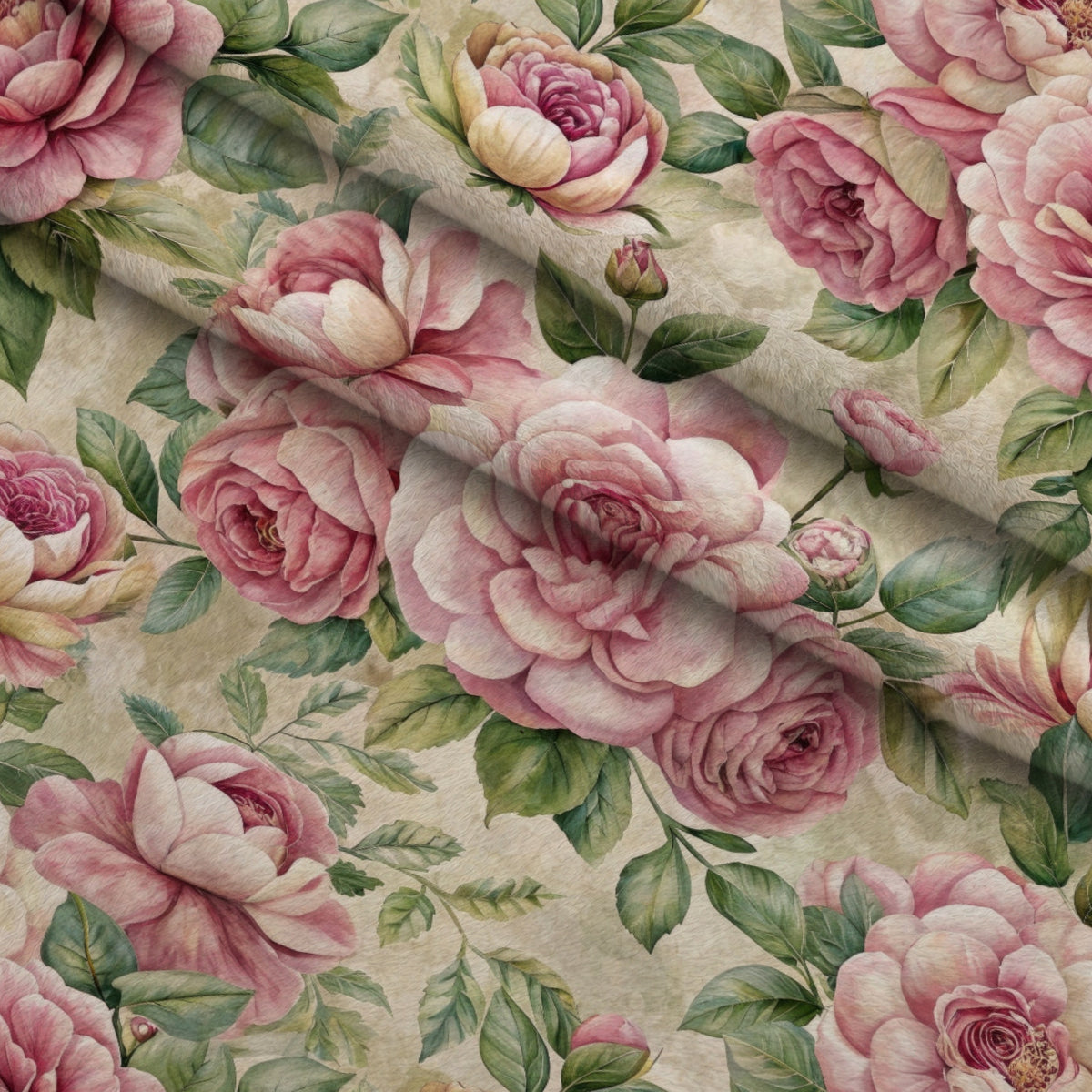 Heirloom Rose Letters Pattern 4 Minky Fabric — plush minky folded close-up preview (mv-minky-v1:lying)