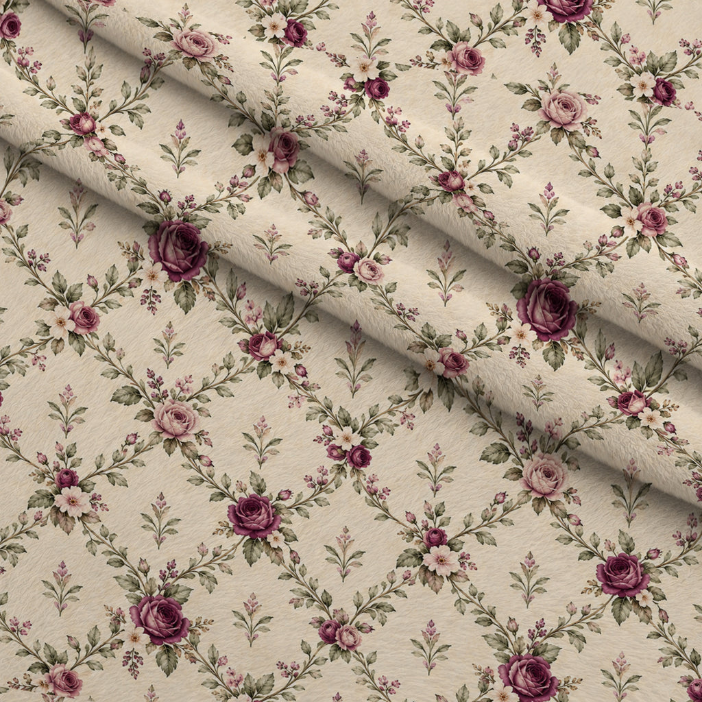 Heirloom Rose Reverie Pattern 1 Minky Fabric — plush minky folded close-up preview (mv-minky-v1:lying)