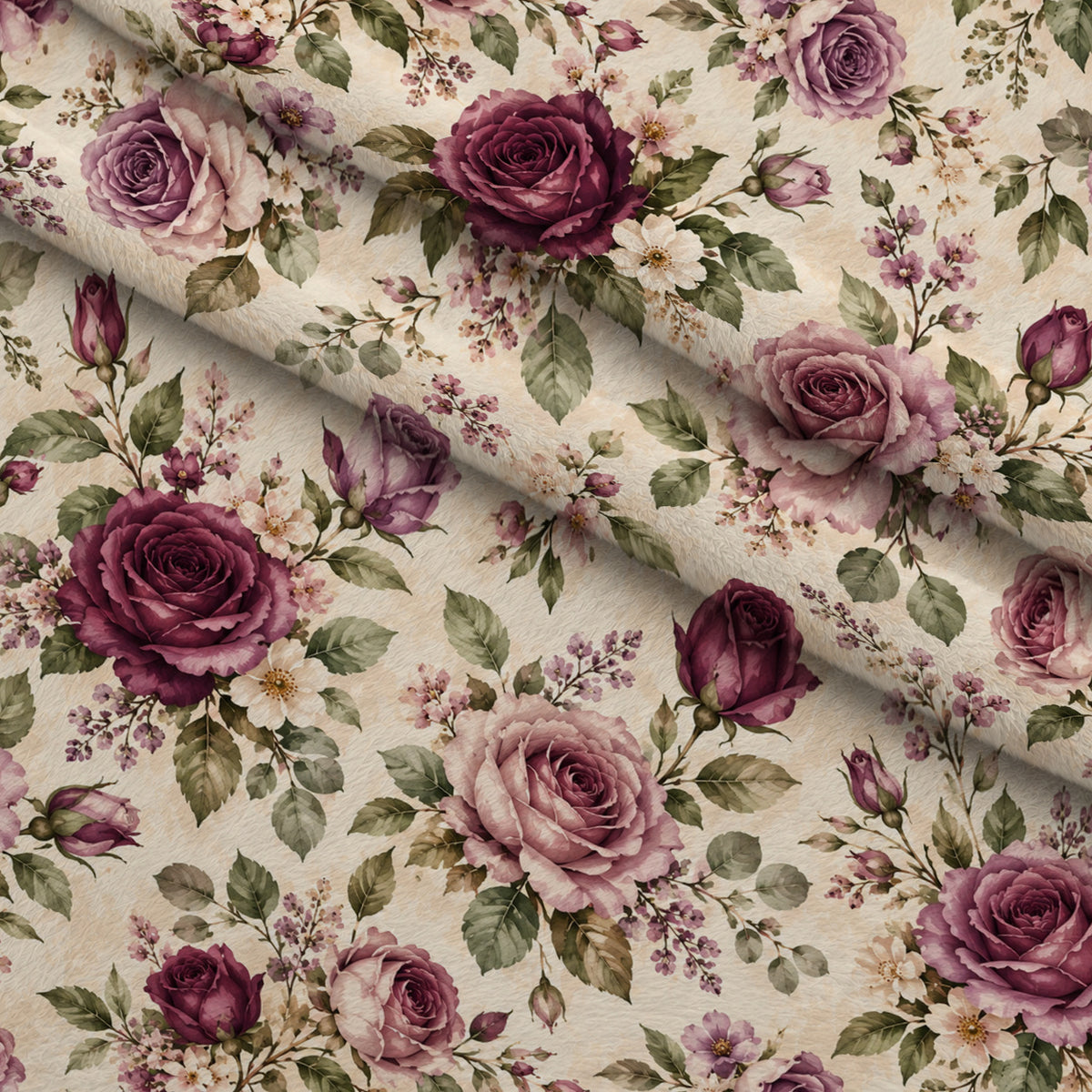 Heirloom Rose Reverie Pattern 10 Minky Fabric — plush minky folded close-up preview (mv-minky-v1:lying)