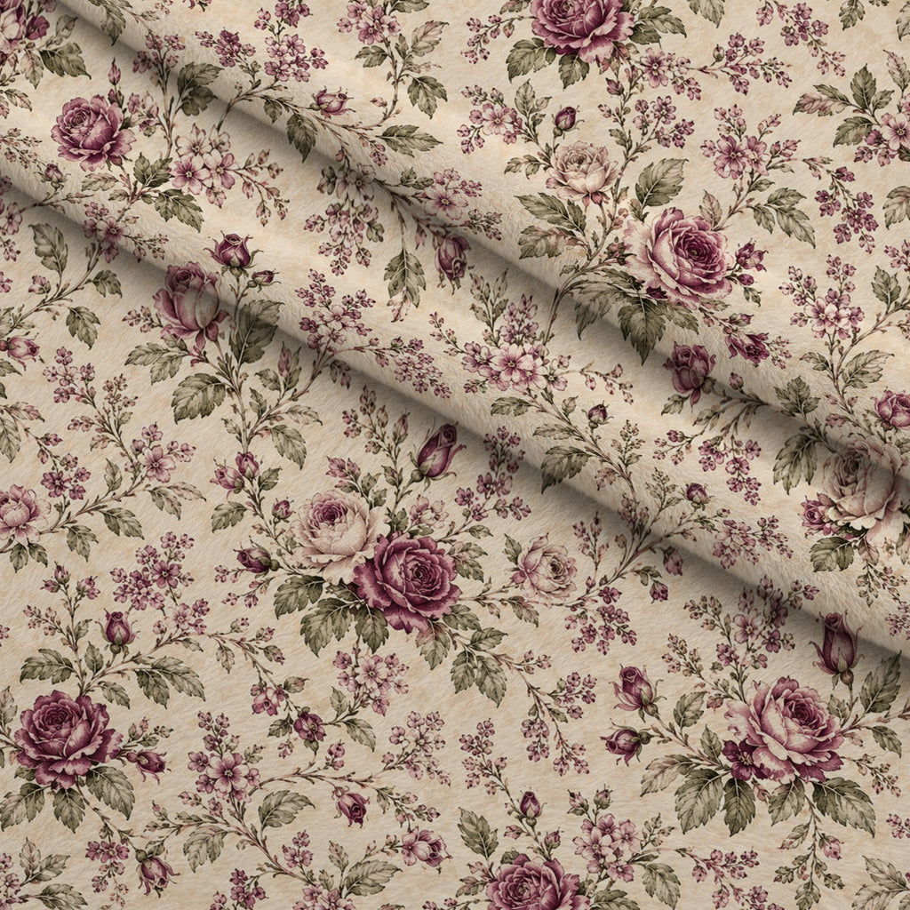 Heirloom Rose Reverie Pattern 2 Minky Fabric — plush minky folded close-up preview (mv-minky-v1:lying)