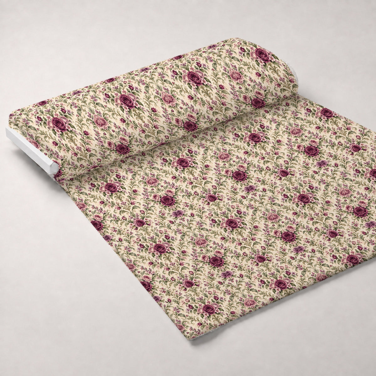 Heirloom Rose Reverie Pattern 9 Minky Fabric — plush minky unrolled bolt preview (mv-minky-v1:bolt)