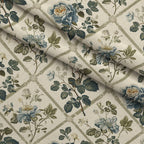Heirloom Trellis Blooms Pattern 2 Minky Fabric — plush minky folded close-up preview (mv-minky-v1:lying)