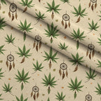 Hemp Dreamcatcher Pattern 11 Minky Fabric — plush minky folded close-up preview (mv-minky-v1:lying)